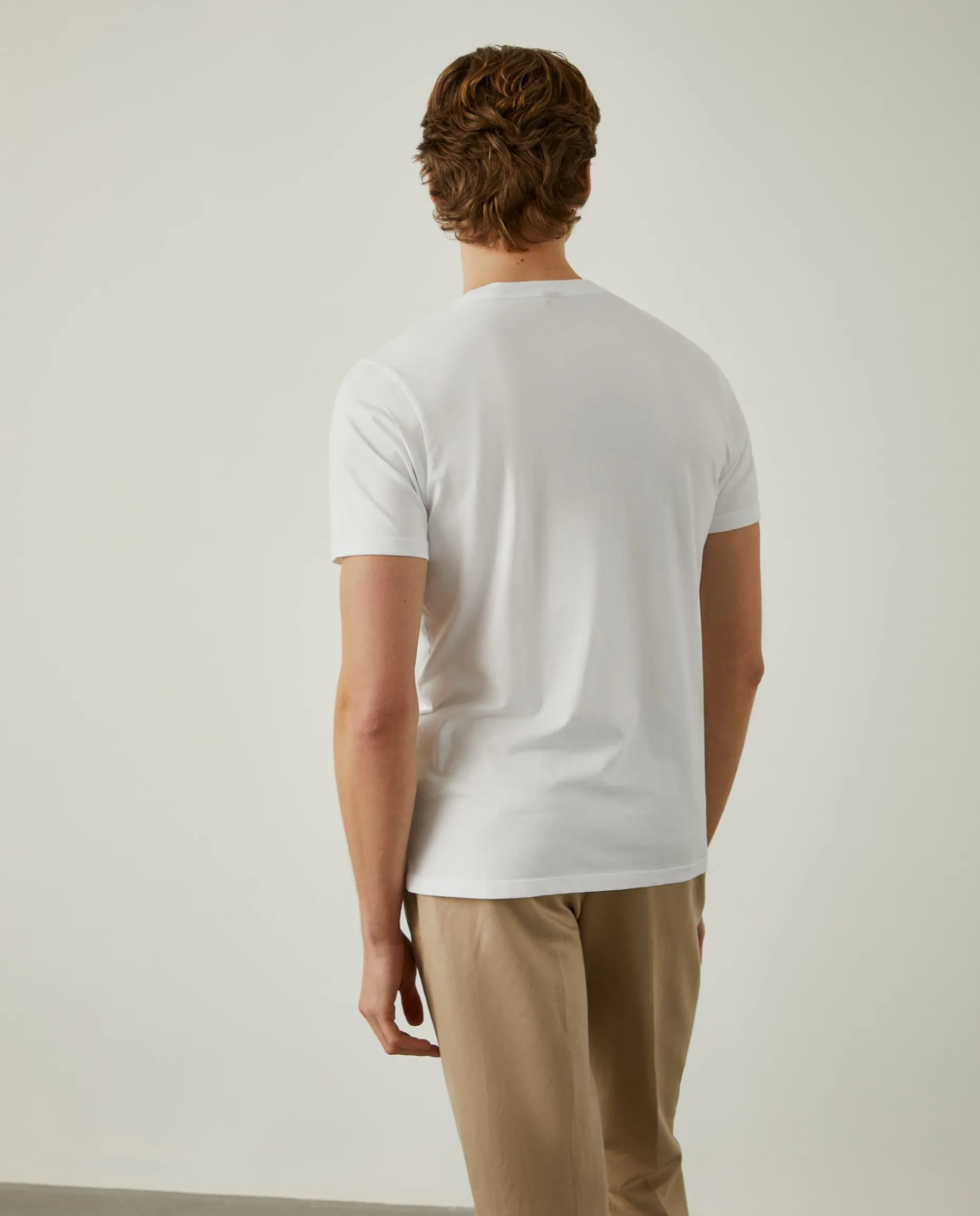 T-shirt 100% algodão com barra em contraste