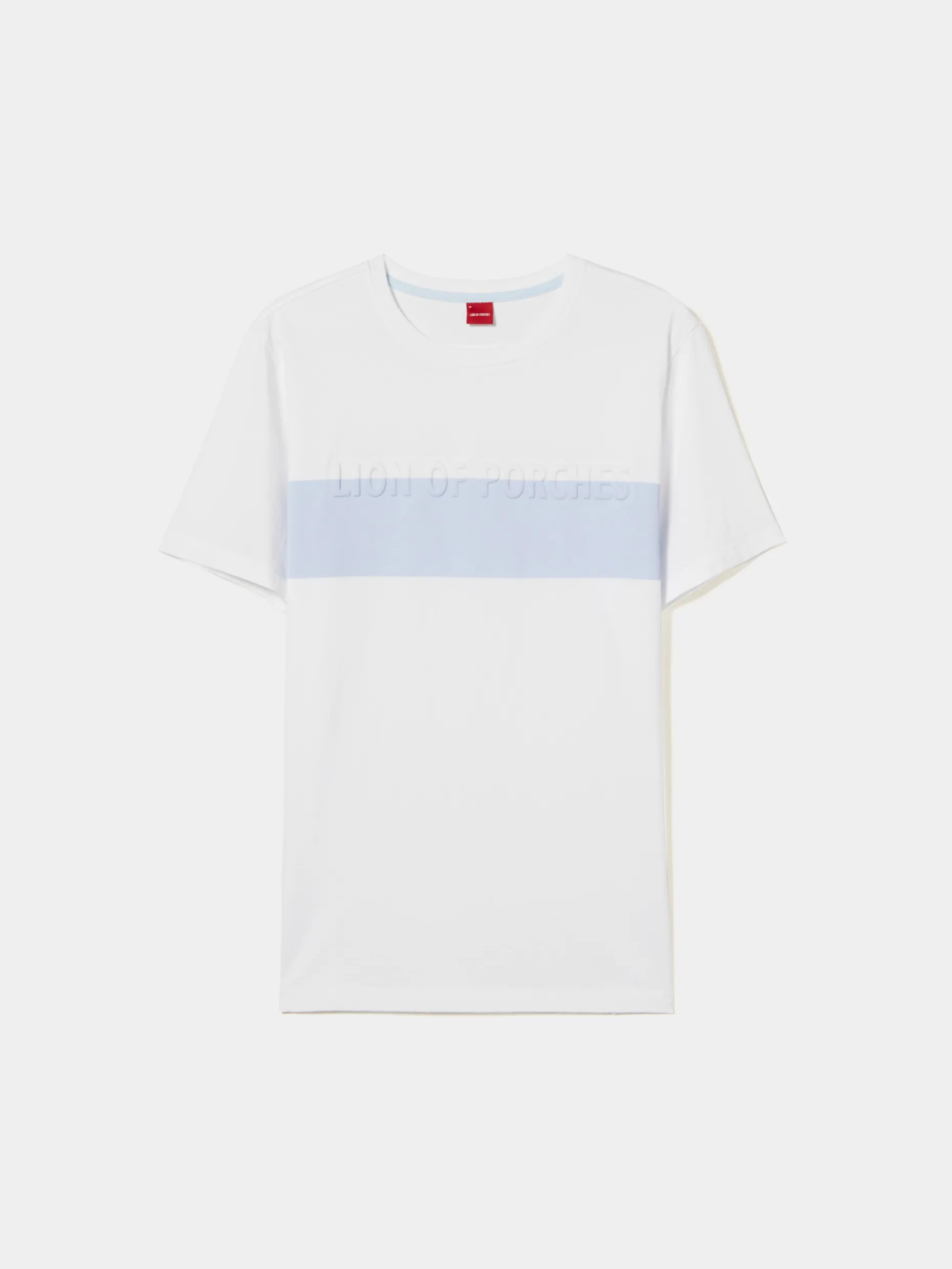 T-shirt 100% algodão com barra em contraste