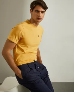 T-shirt básica de algodão