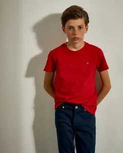 T-shirt básica de algodão