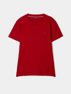 T-shirt básica de algodão