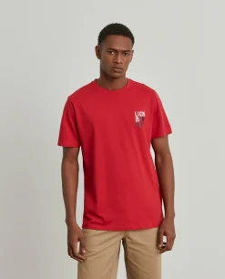 T-shirt básica de algodão