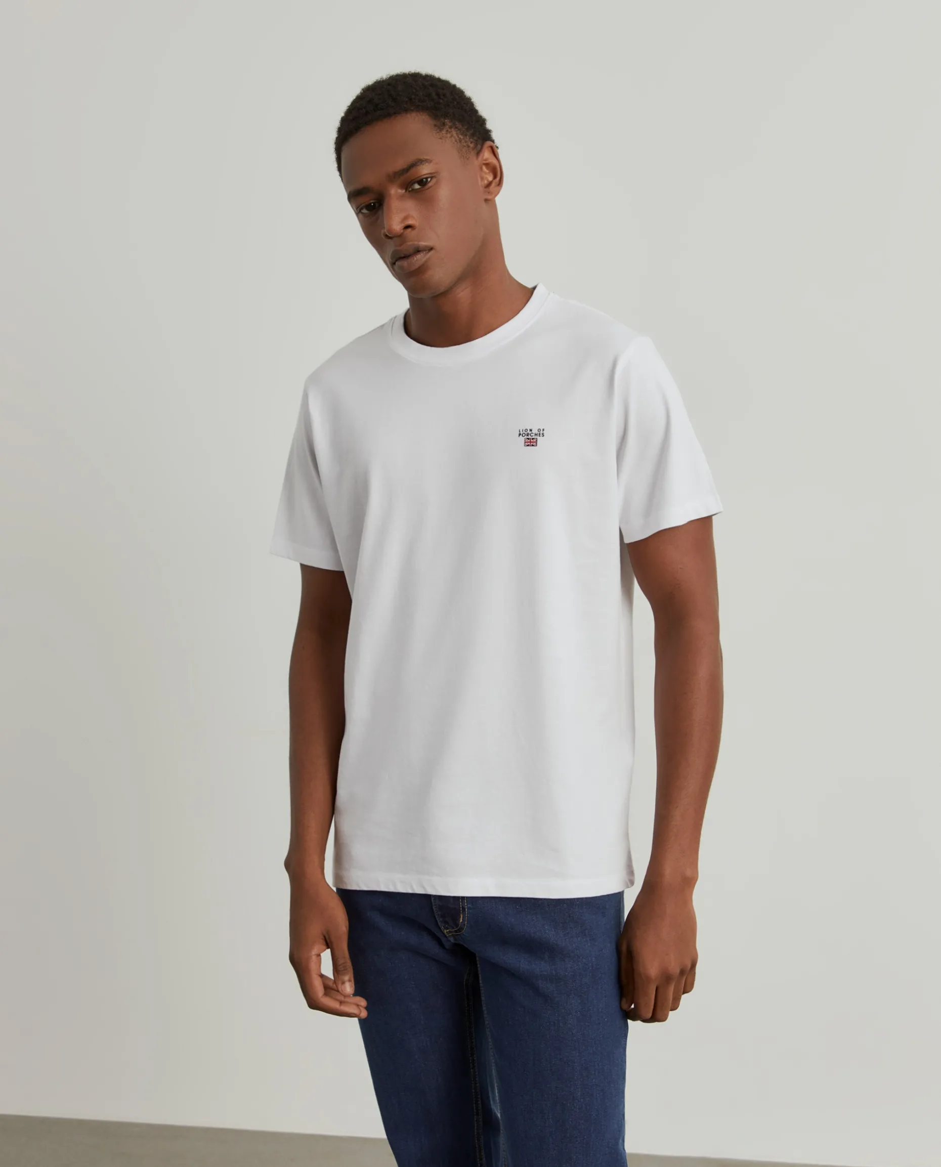 T-shirt básica de algodão