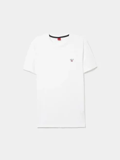 T-shirt básica de algodão