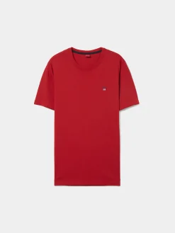 T-shirt básica de algodão