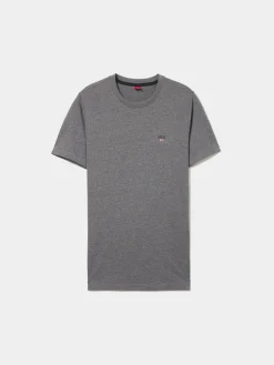 T-shirt básica de algodão