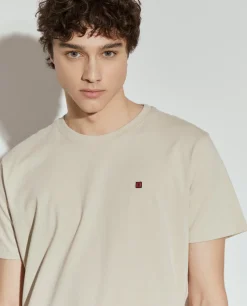 T-shirt básica de algodão