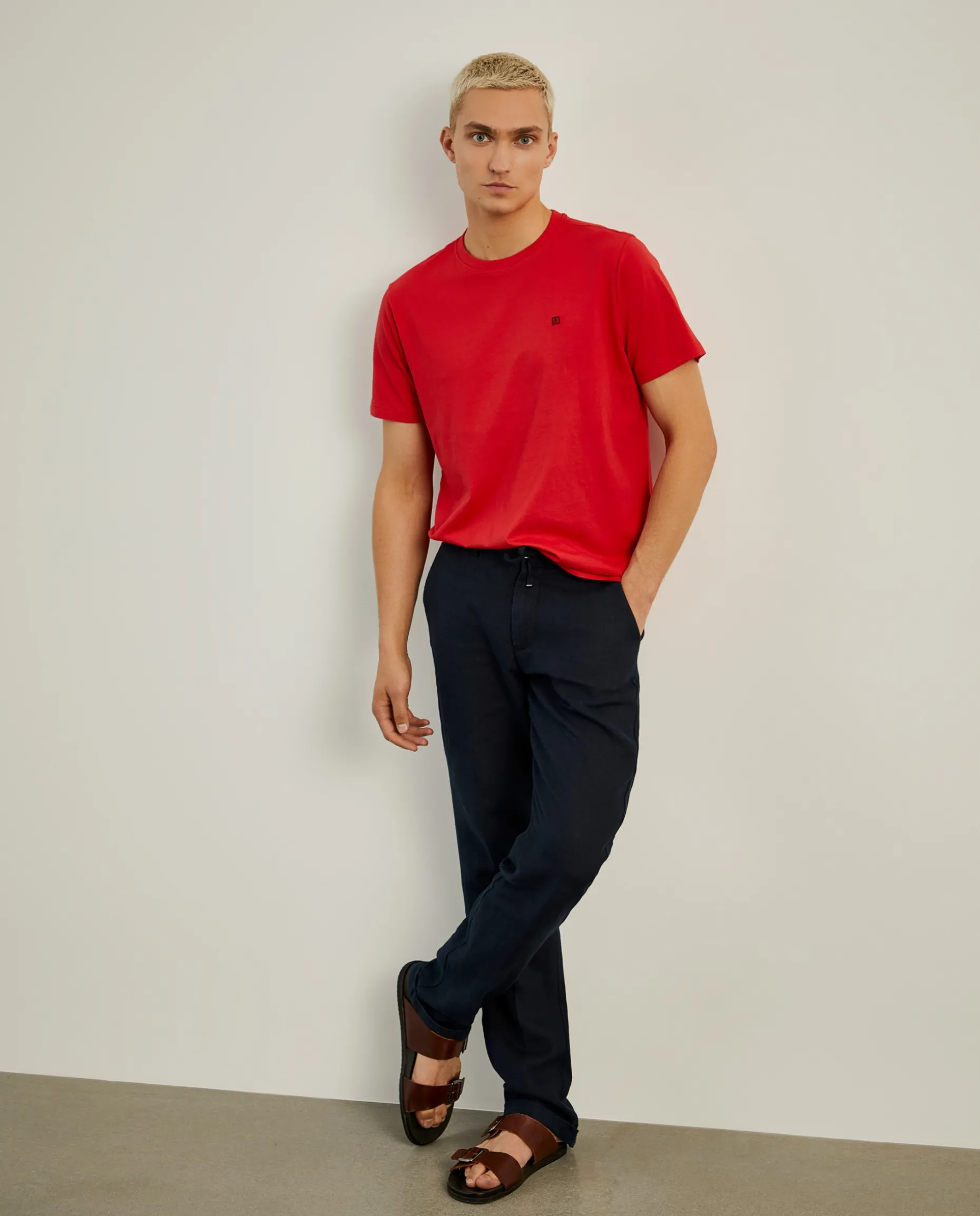 T-shirt básica de algodão