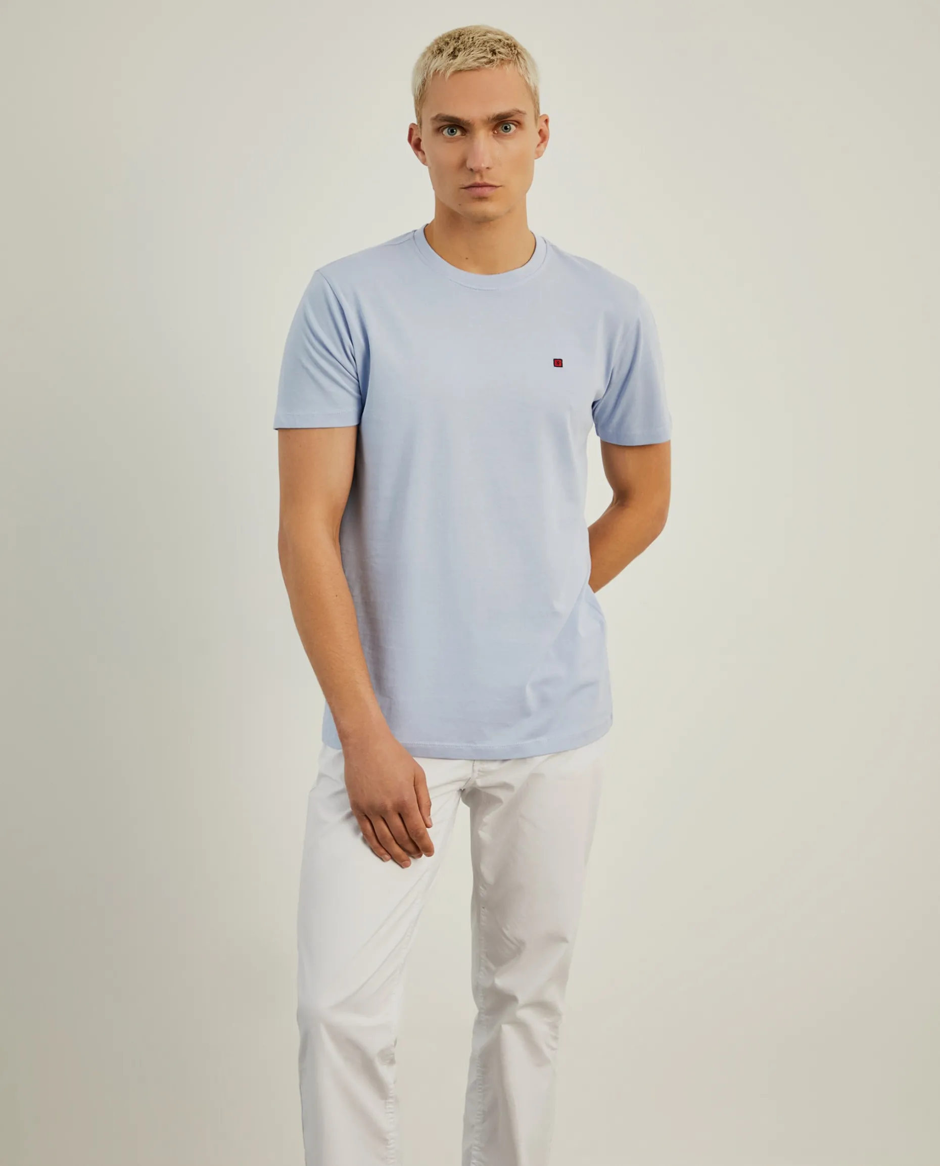 T-shirt básica de algodão