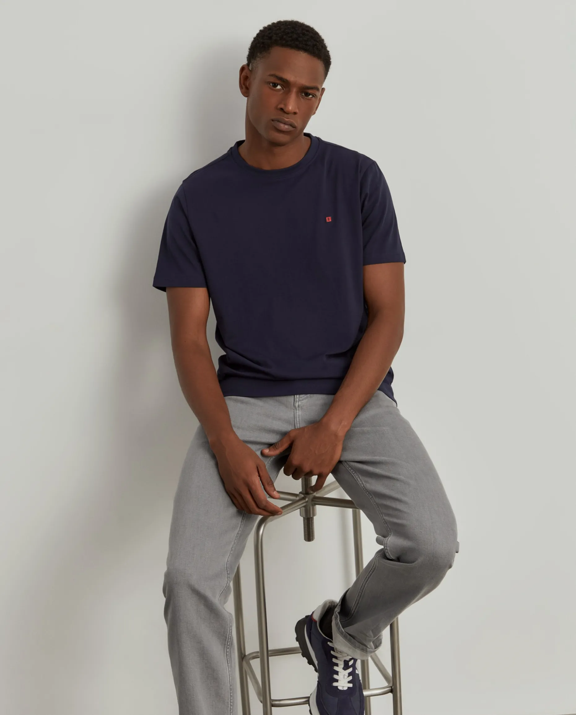 T-shirt básica de algodão