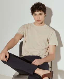 T-shirt básica de algodão