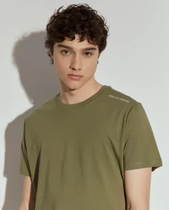 T-shirt básica de algodão