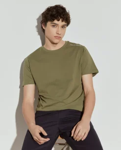 T-shirt básica de algodão