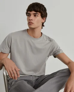 T-shirt básica de algodão