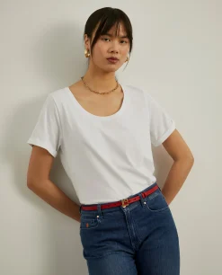 T-shirt básica de algodão