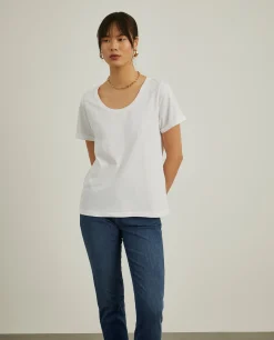 T-shirt básica de algodão