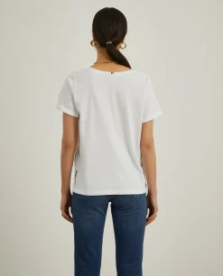 T-shirt básica de algodão