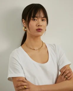 T-shirt básica de algodão