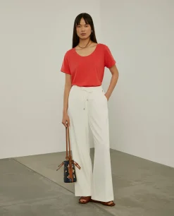 T-shirt básica de algodão