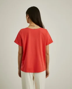 T-shirt básica de algodão