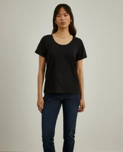 T-shirt básica de algodão