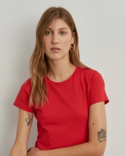 T-shirt básica de algodão