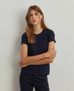 T-shirt básica de algodão