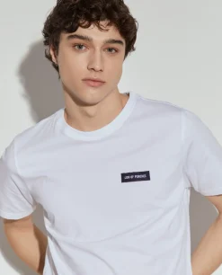 T-shirt básica de algodão