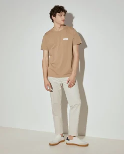 T-shirt básica de algodão