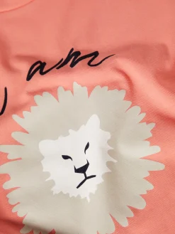 T-shirt com estampado de leão