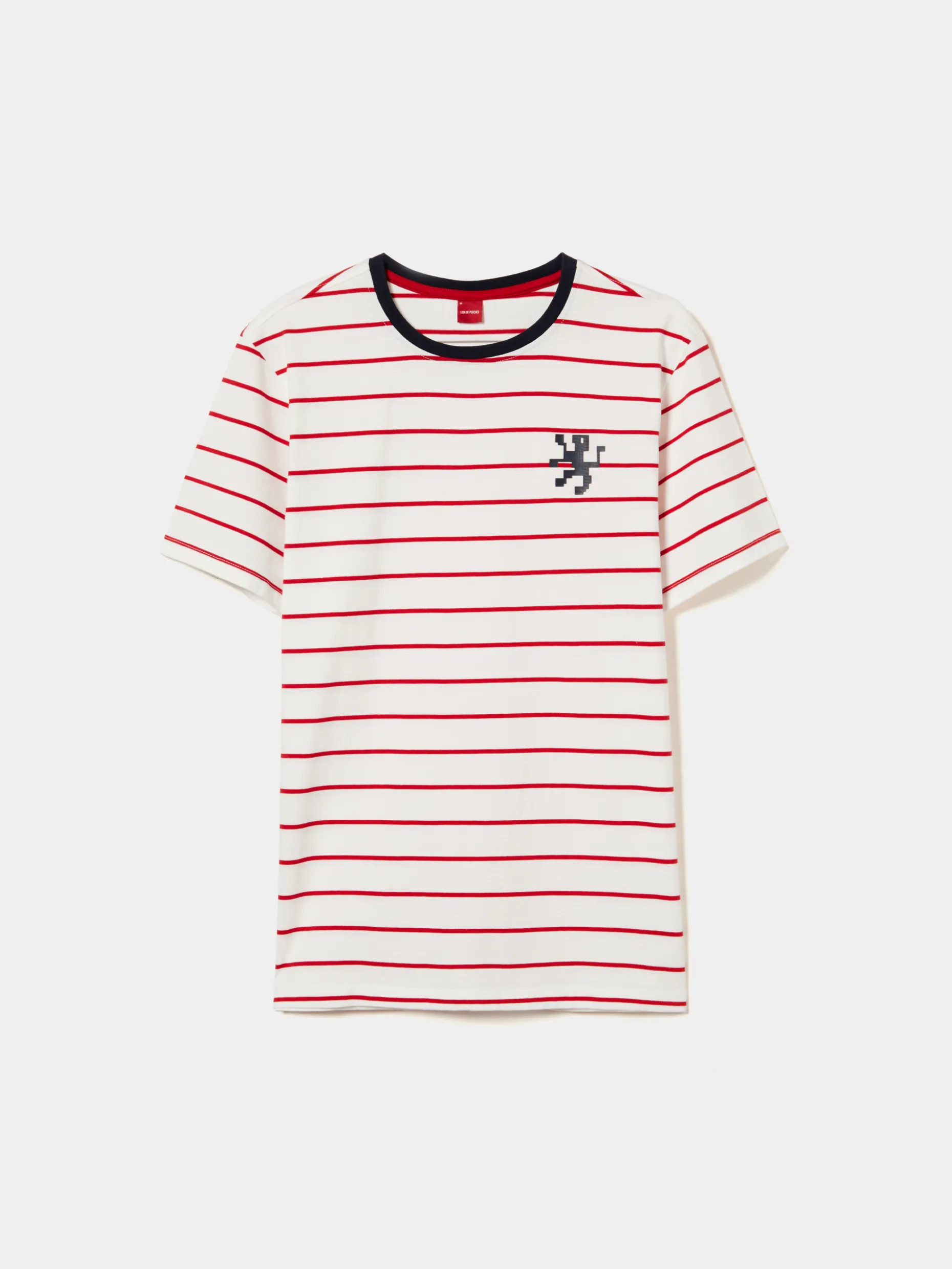 T-shirt com padrão de riscas 100% algodão