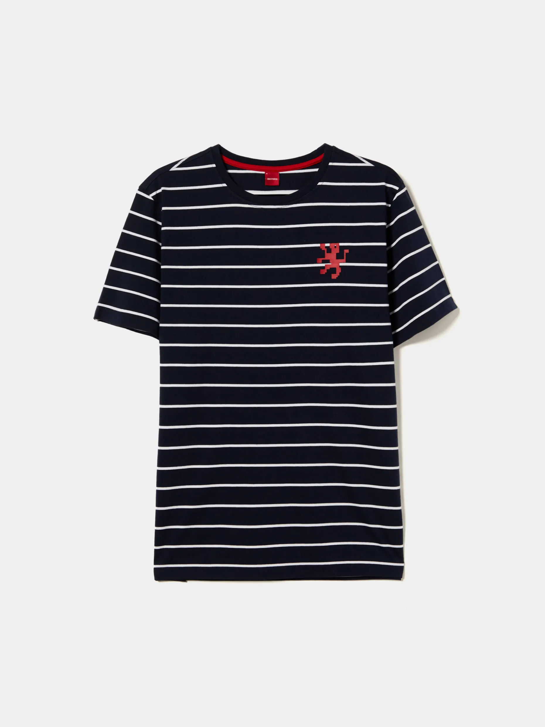 T-shirt com padrão de riscas 100% algodão