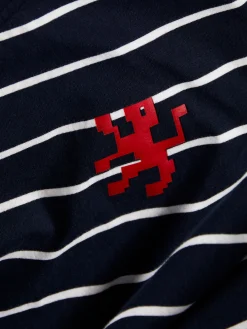 T-shirt com padrão de riscas 100% algodão