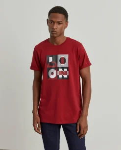 T-shirt de algodão com estampado