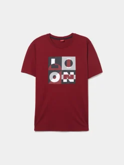 T-shirt de algodão com estampado