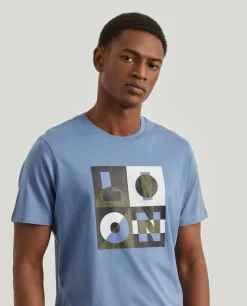 T-shirt de algodão com estampado