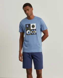 T-shirt de algodão com estampado