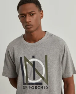 T-shirt de algodão com estampado