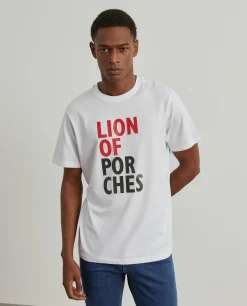 T-shirt de algodão com estampado