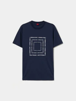 T-shirt de algodão com estampado