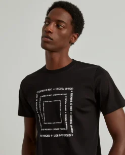 T-shirt de algodão com estampado