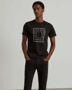 T-shirt de algodão com estampado