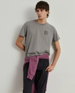 T-shirt de algodão com estampado