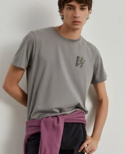 T-shirt de algodão com estampado