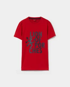 T-shirt de algodão com estampado