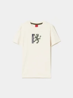 T-shirt de algodão com estampado