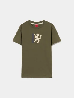 T-shirt de algodão com estampado