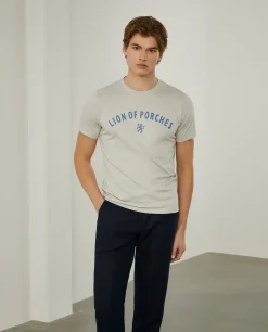 T-shirt de algodão com logotipo no peito