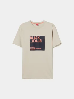 T-shirt de algodão com mensagem