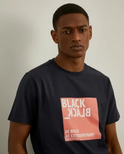 T-shirt de algodão com mensagem